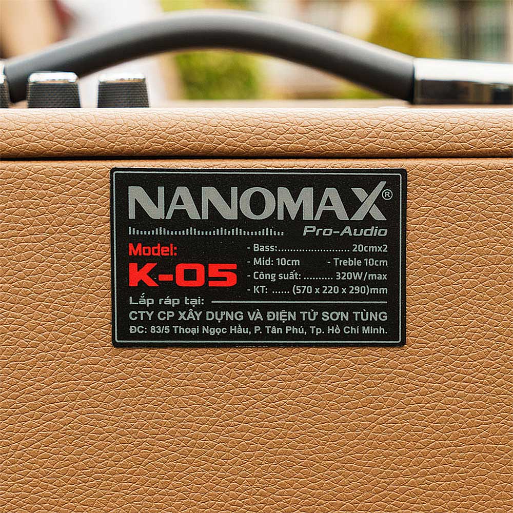 Loa xách tay Nanomax K-05 Loa xách tay Nanomax K-05, 3 đường tiếng