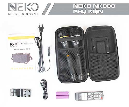 Loa xách tay NEKO NK800, kèm 2 mic không dây