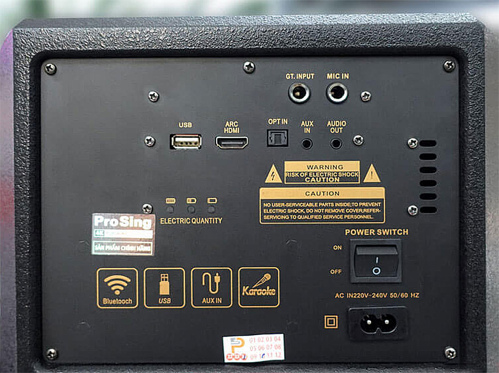 Loa xách tay Prosing PS-909, karaoke 2 đường tiếng