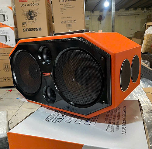 Loa xách tay Soundbox A3608. kèm 2 mic ko dây