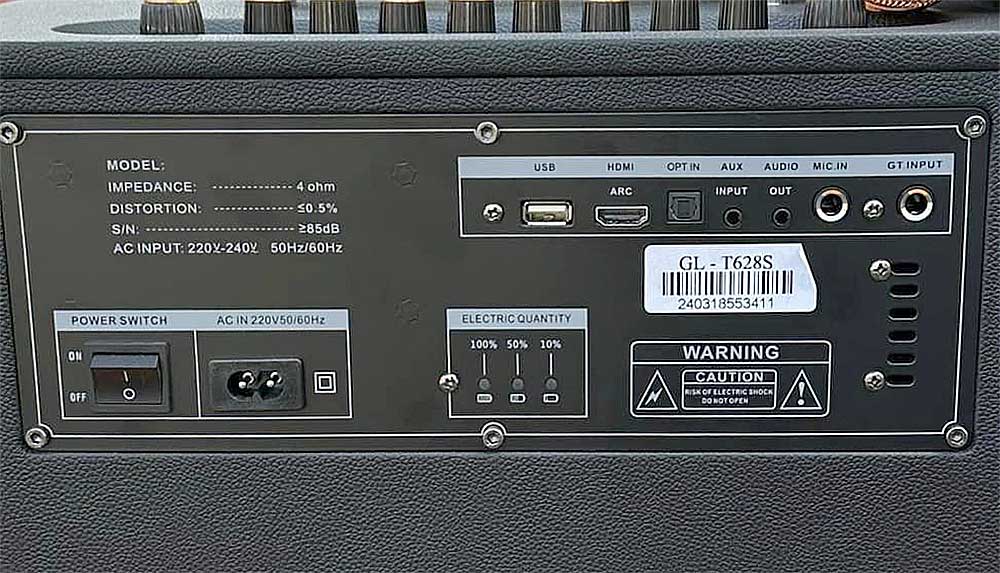 Loa xách tay Soundbox GL-T628S, 10 củ loa