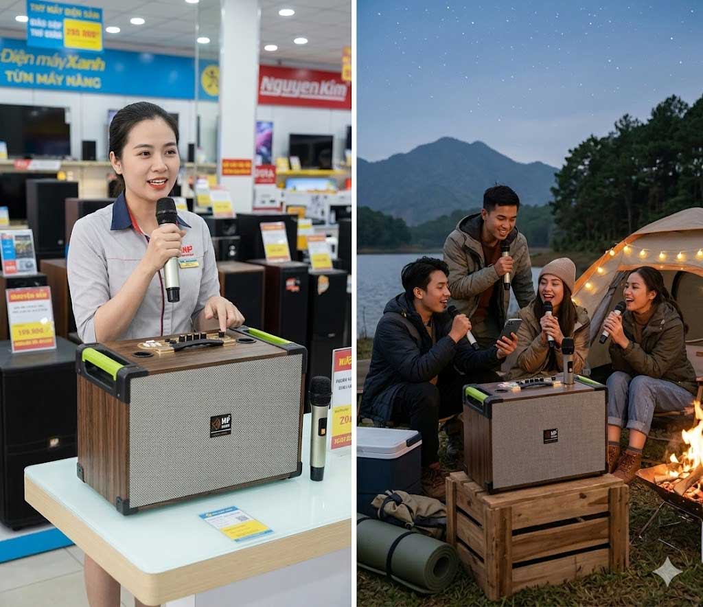 Loa xách tay Soundbox S110, 3 đường tiếng