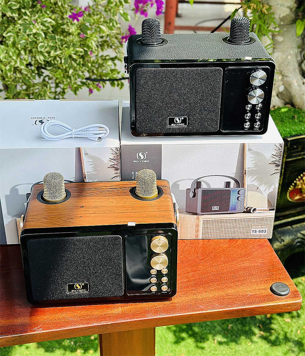 Loa xách tay Su-Yosd YS-603 Loa xách tay Su-Yosd YS-603, 2 mic ko dây