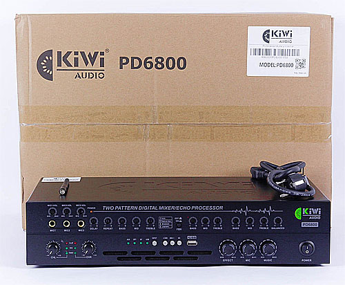 Main liền vang KIWI PD6800, sử dụng mạch công suất Class D