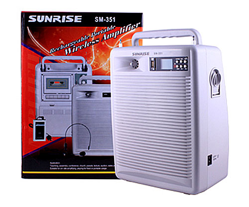 Máy trợ giảng Sunrise SM-351, mẫu xách tay, công suất 45W