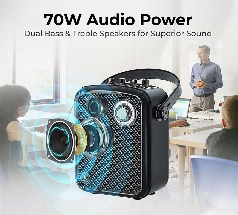 Máy trợ giảng WinBridge S100 Pro Máy trợ giảng WinBridge S100 Pro, 2 micro cầm tay không dây