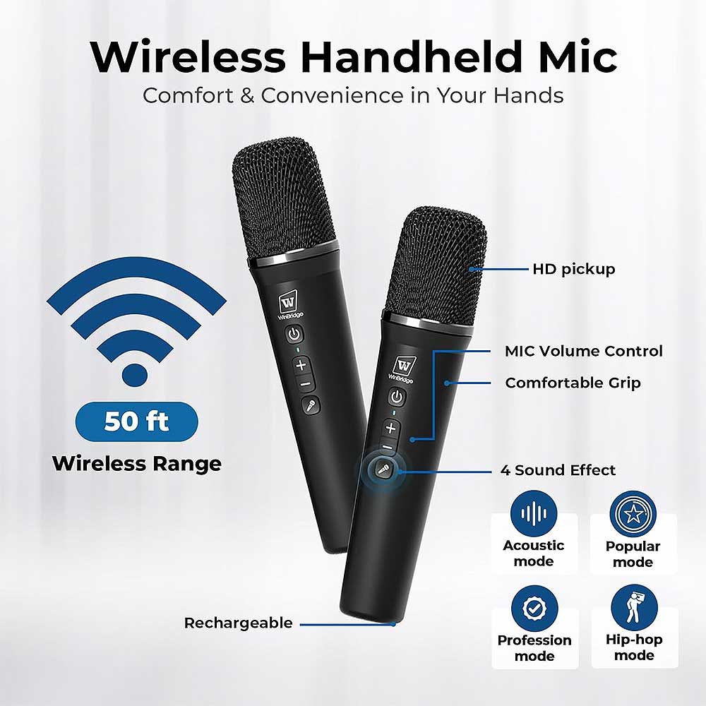 Máy trợ giảng WinBridge S100 Pro Máy trợ giảng WinBridge S100 Pro, 2 micro cầm tay không dây