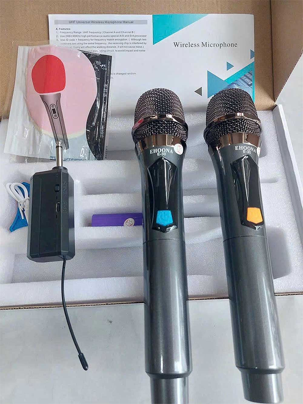 Micro không dây EHOONA E30 Micro không dây EHOONA E30, khoảng cách 50m