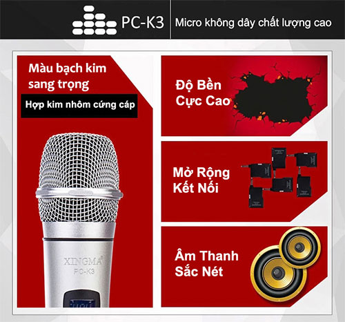 Microphone đa năng XINGMA PC-K3
