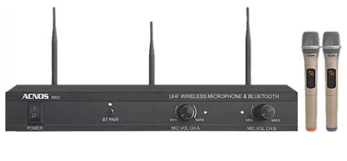 Microphone không dây Acnos MI02, tích hợp bluetooth, set tần số