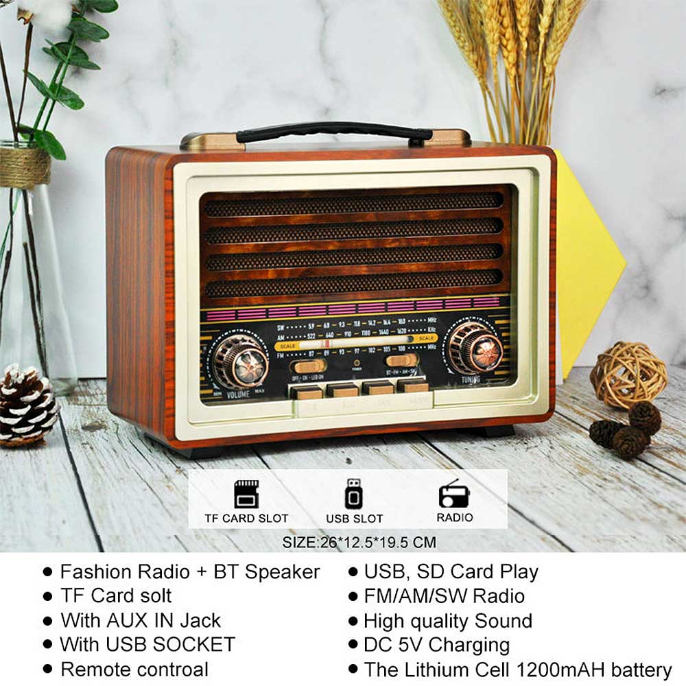 Radio 3 band MEIER M-2021BT, công suất 20W