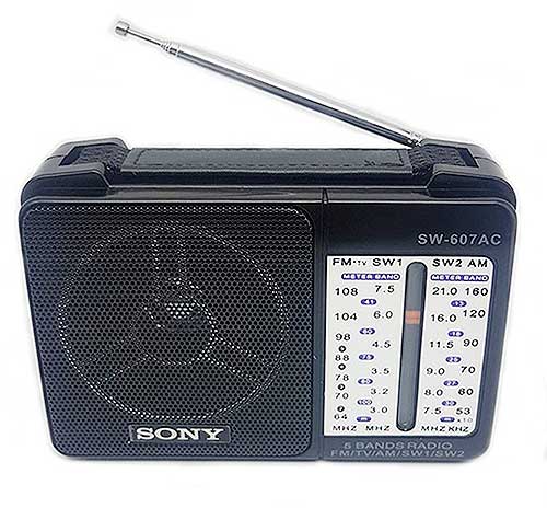 Radio Chuyên Dụng SONY SW-607AC, vỏ nhựa, âm thanh nghe lớn