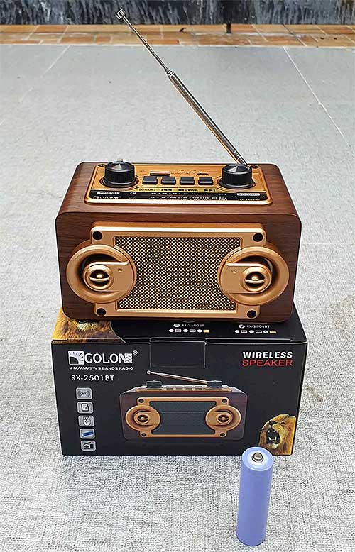 Radio giả cơ GOLON RX-2504BT,  3 band FM/AM/SW