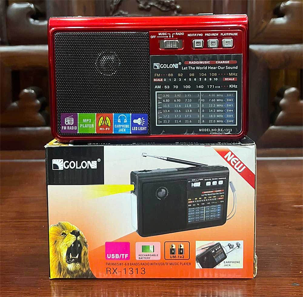 Radio GOLON RX-1313, 8 băng tần AM/FM/SW