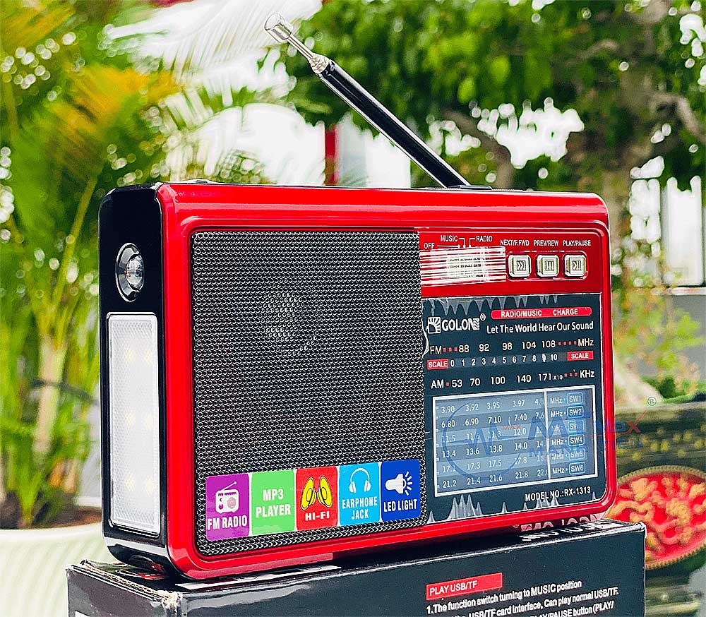 Radio GOLON RX-1313, 8 băng tần AM/FM/SW