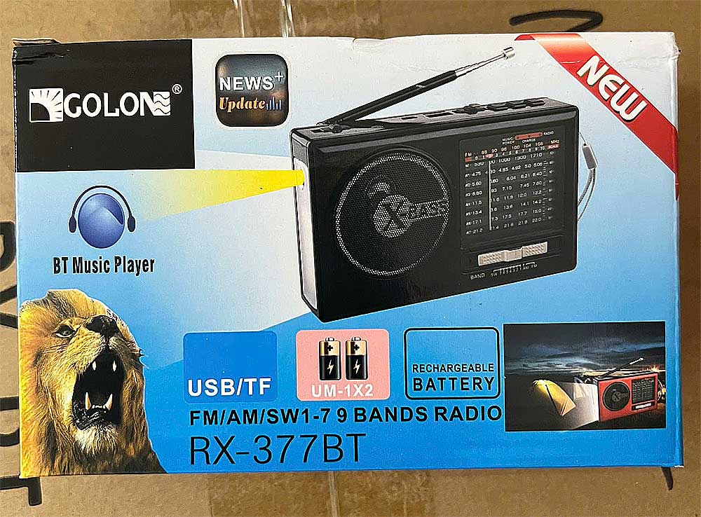 Radio GOLON RX-377BT, 9 băng tần